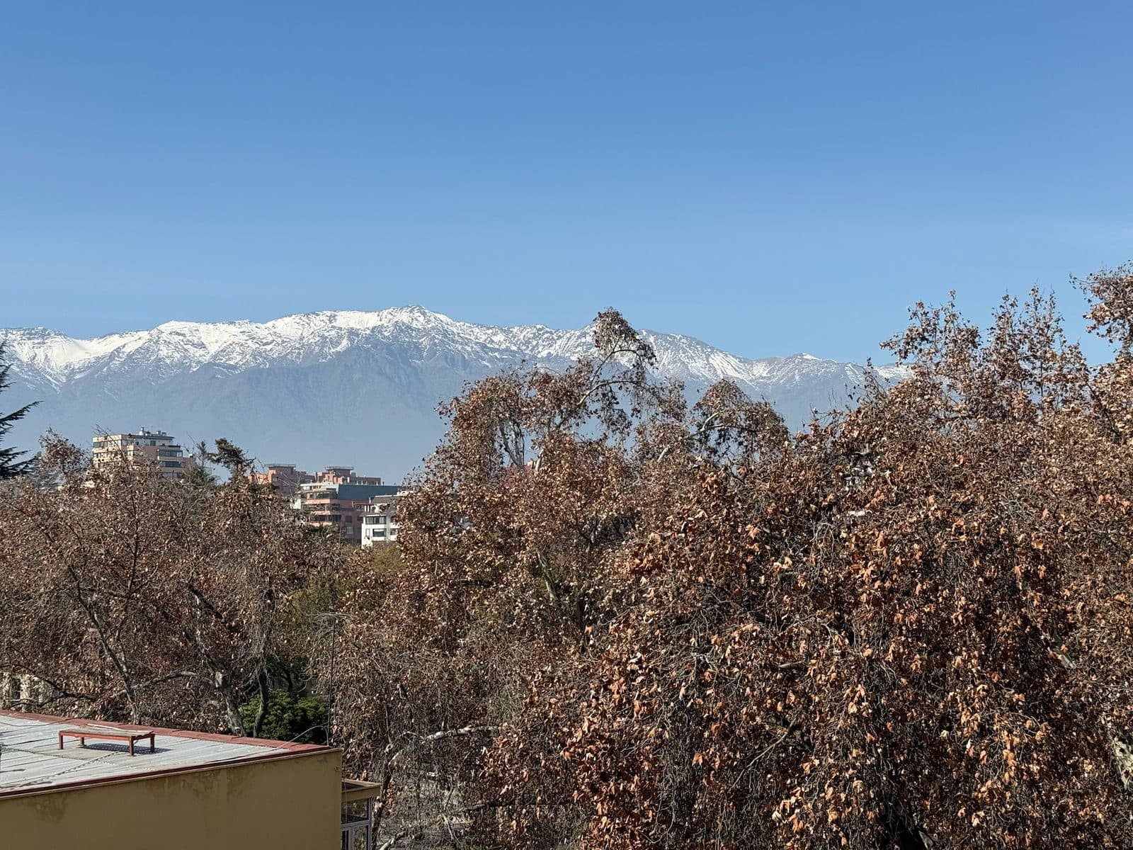 Vista a la cordillera desde el departamento